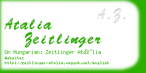 atalia zeitlinger business card